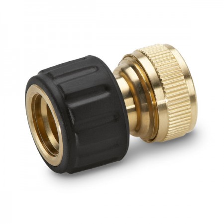 Karcher Brass Hose Connector With Aqua Stop 1/2 inch 5/8 inch | 2.645-017.0 Karcher Brass Hose Connector With Aqua Stop 1/2 inch 5/8 inch | 2.645-017.0